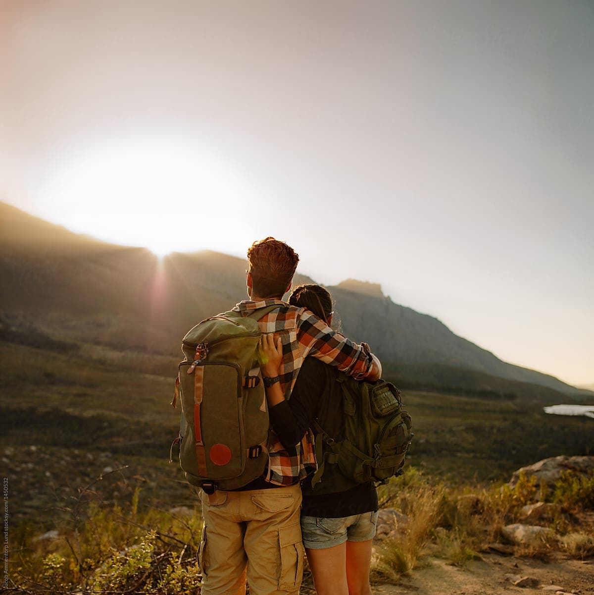 Couple hiking